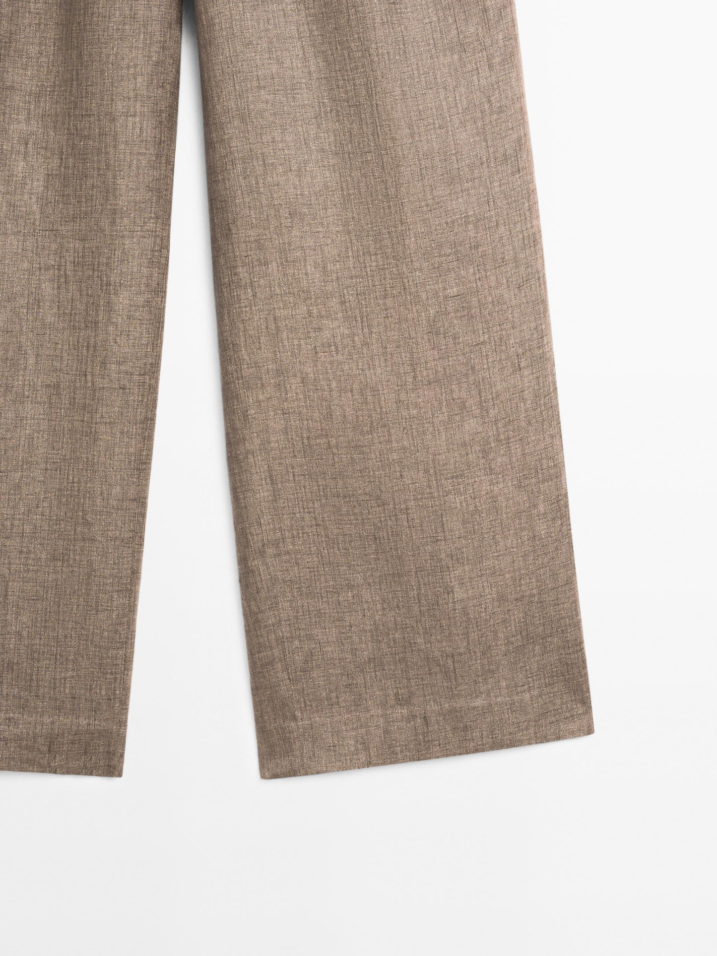 Flowing 100% linen trousers with darts