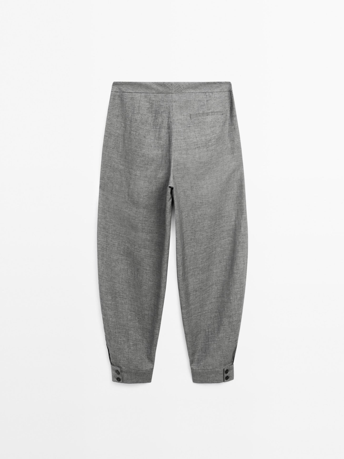 Balloon fit trousers with button details