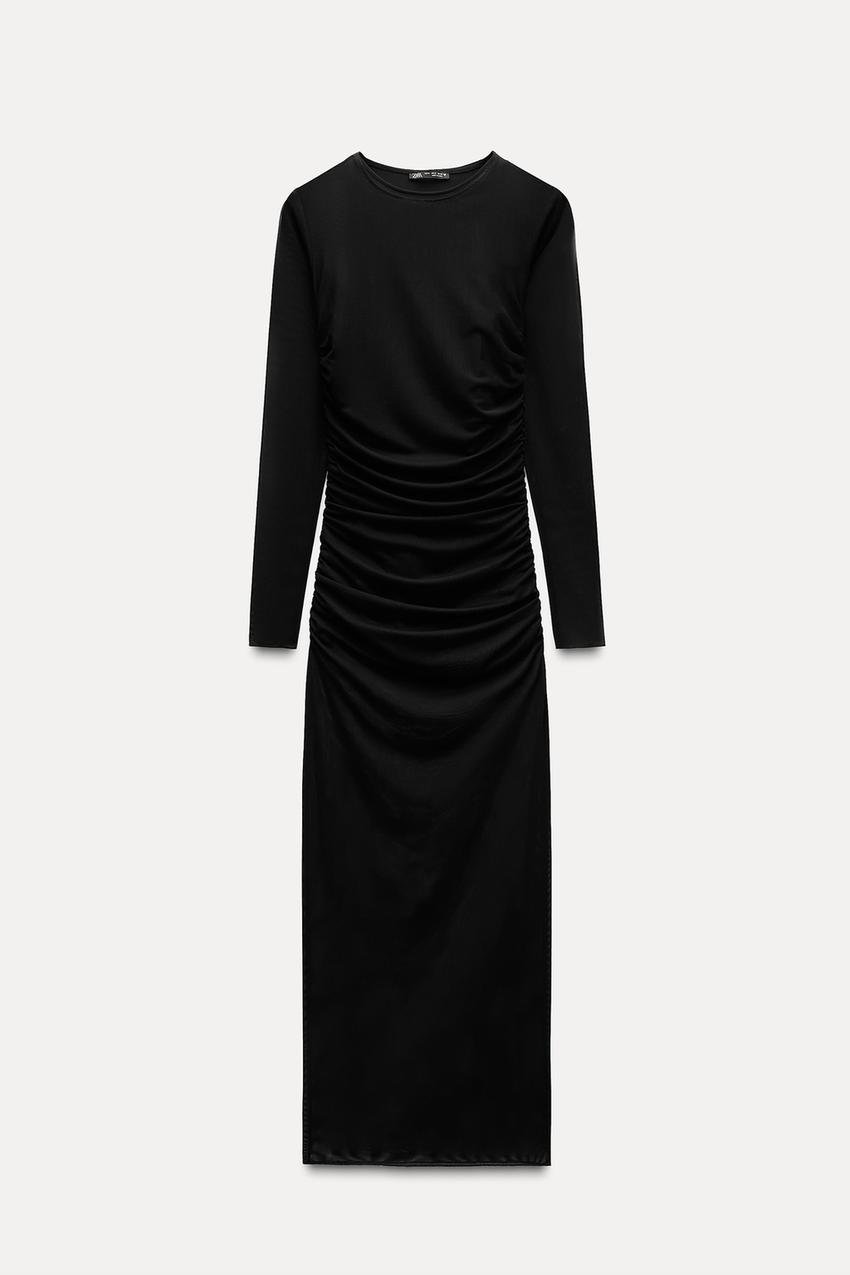 Draped midi dress