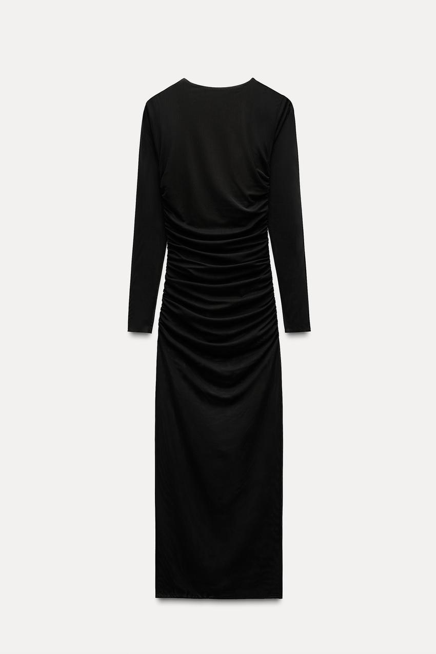 Draped midi dress