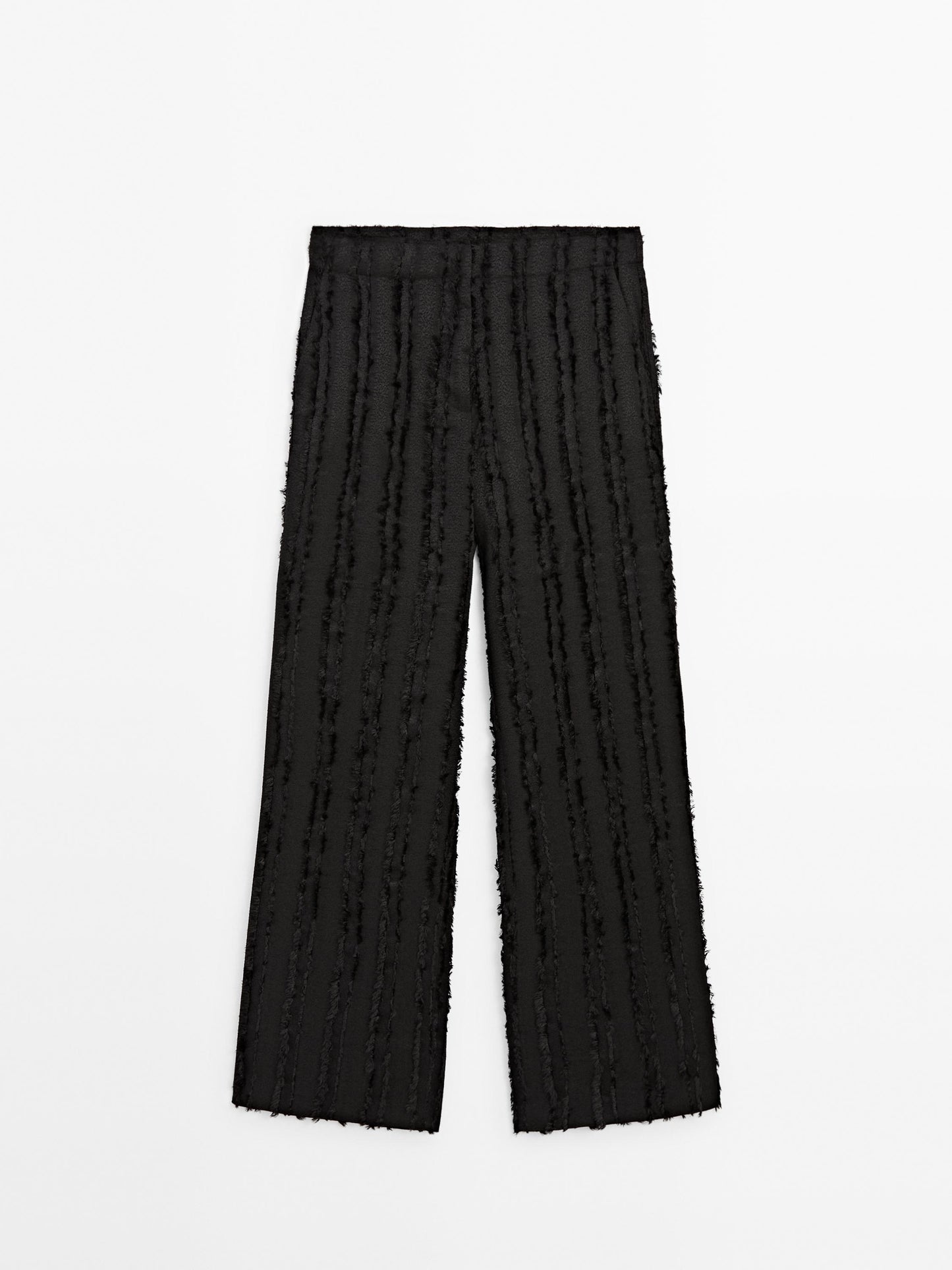 Trousers with fringe detail