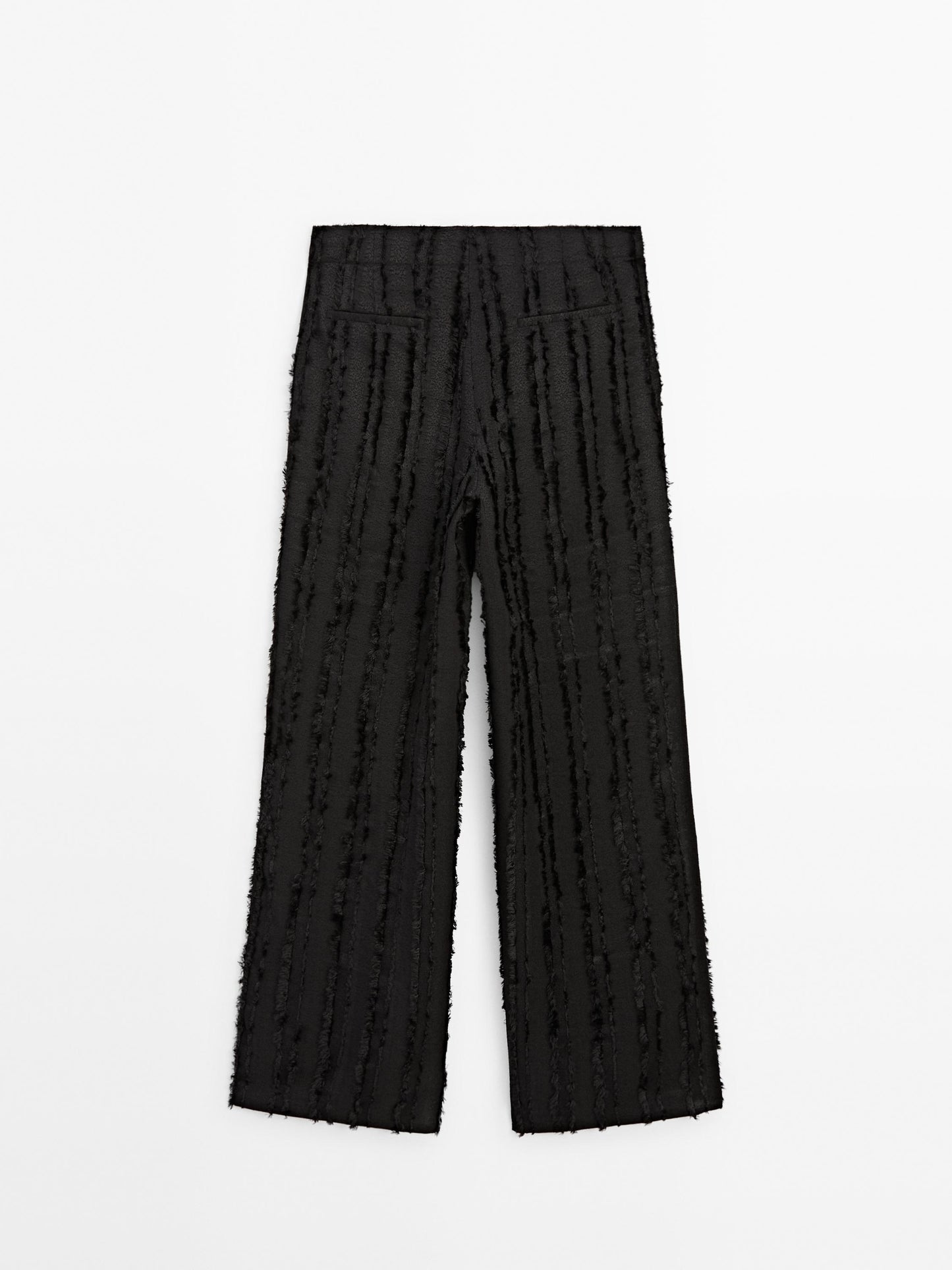 Trousers with fringe detail
