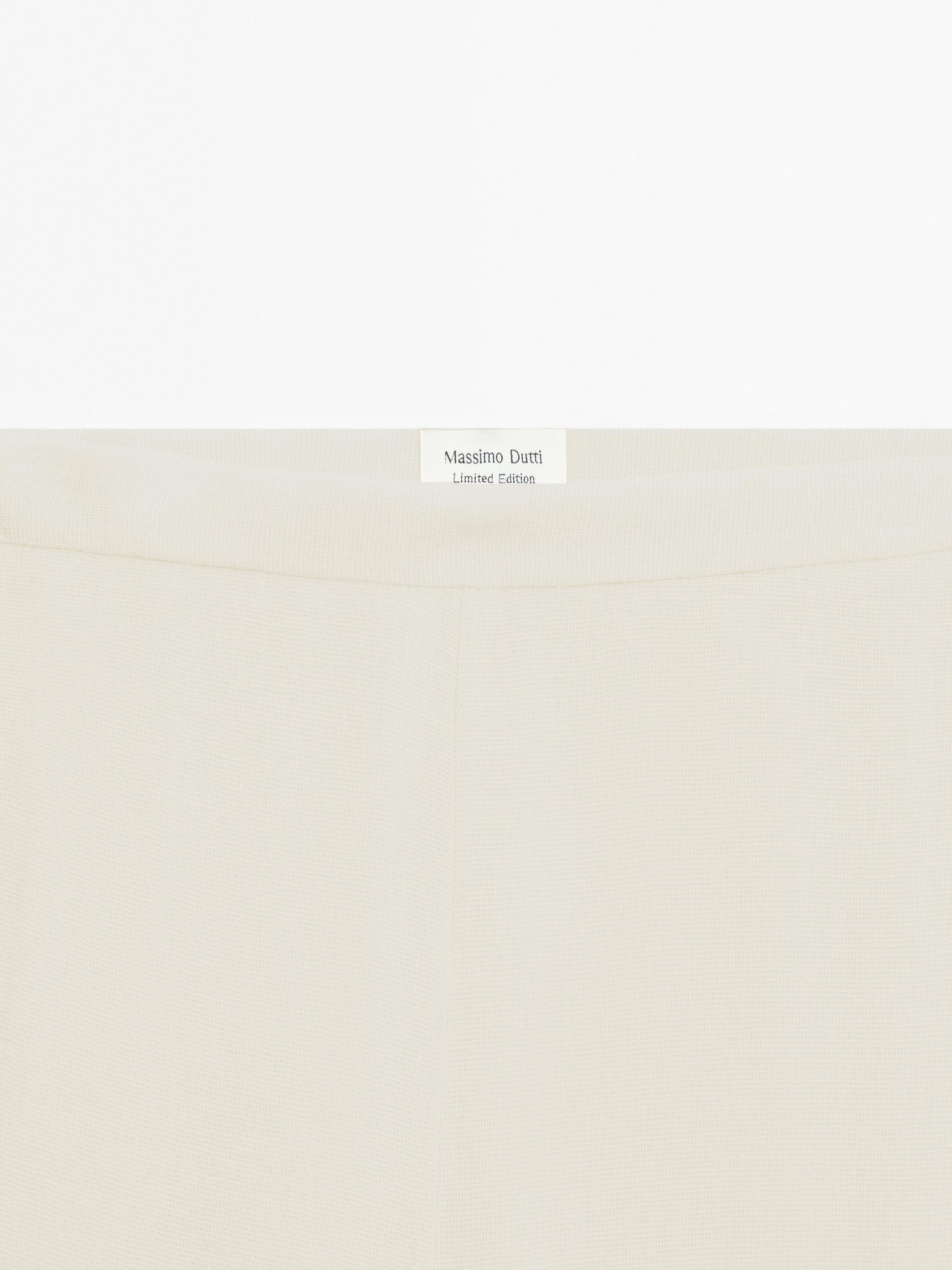 Wool blend garza textured trousers