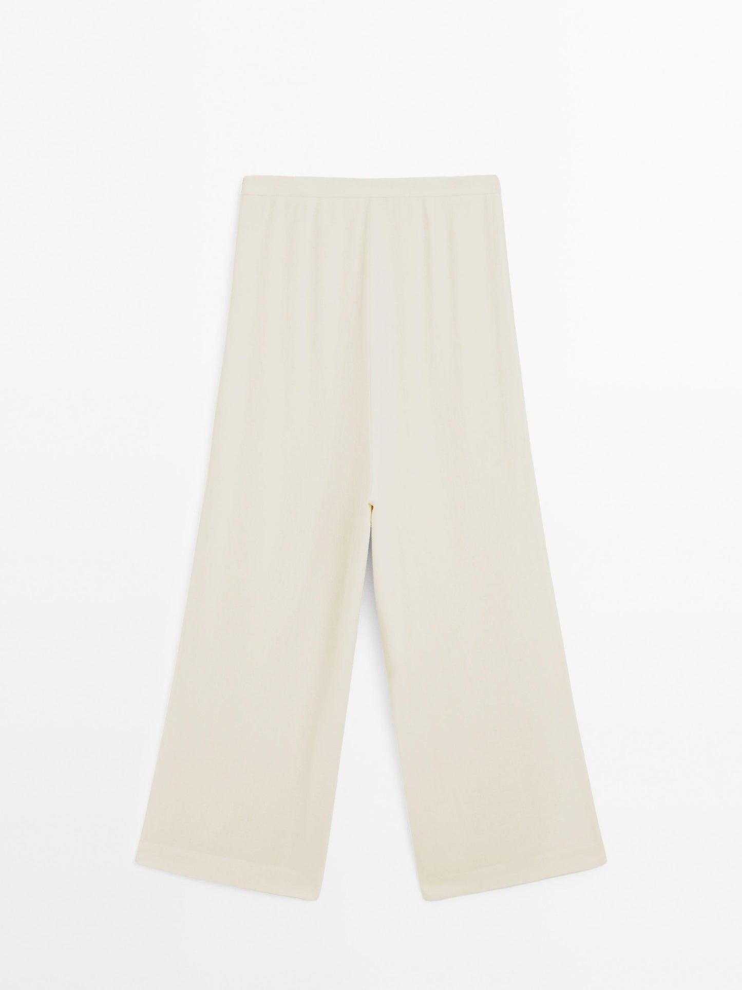 Wool blend garza textured trousers