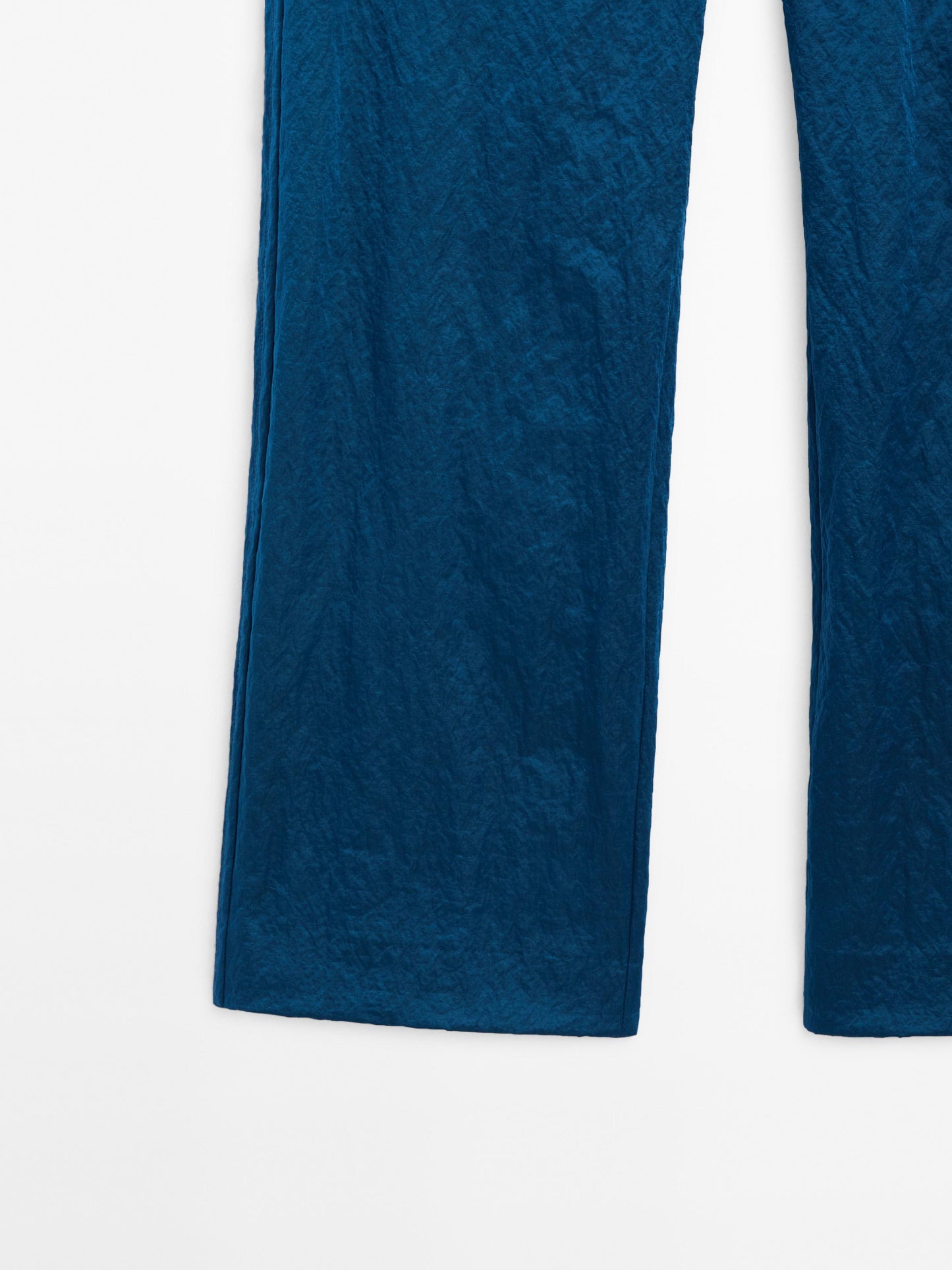 Straight-leg shiny technical trousers