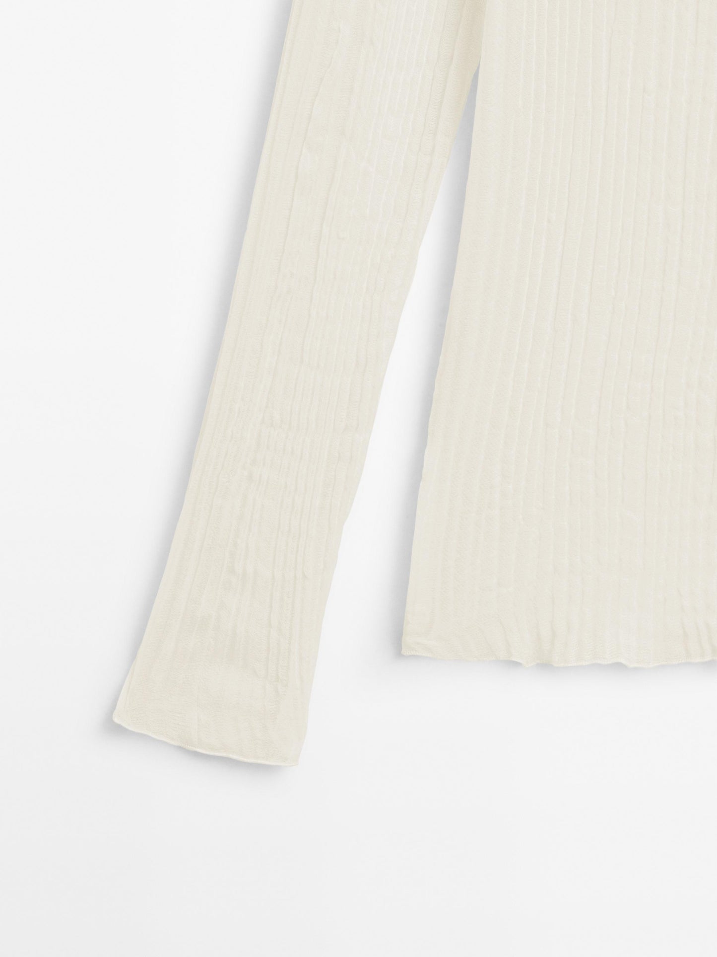 Wool blend shirt with creased detail