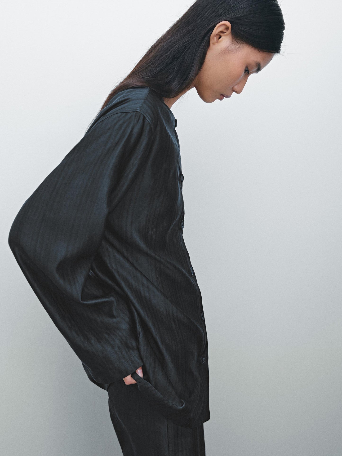 Creased-effect overshirt