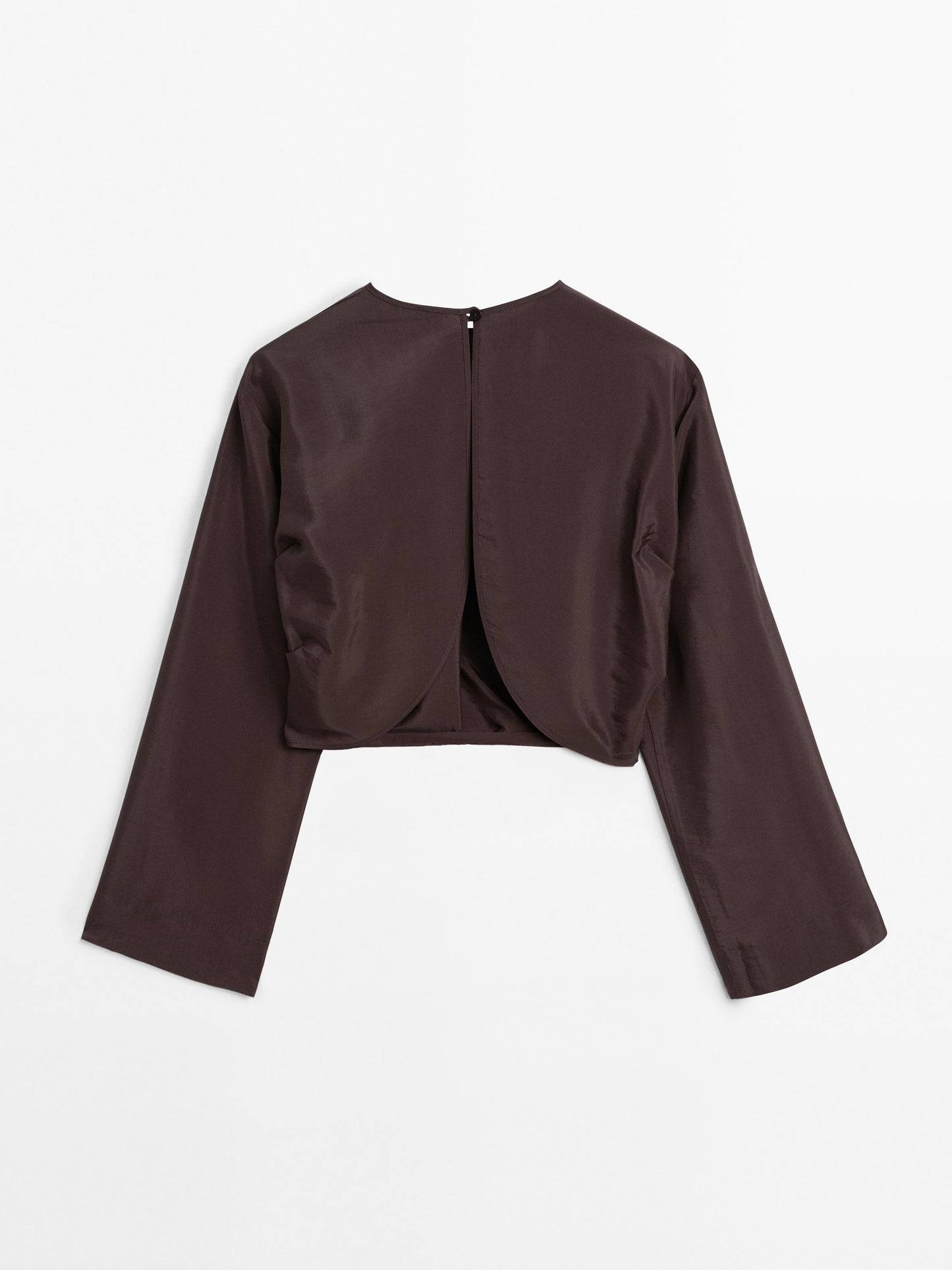 Satin shirt with vent detail