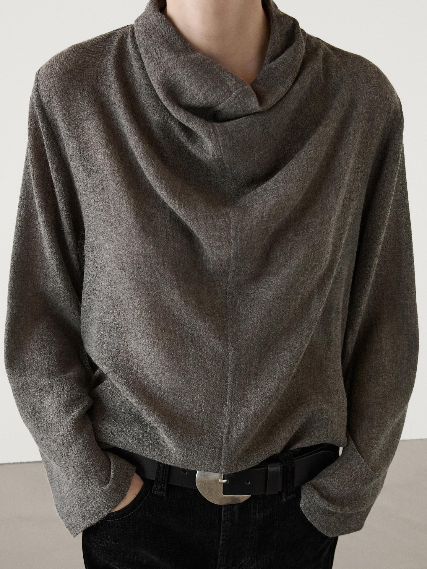High neck shirt top