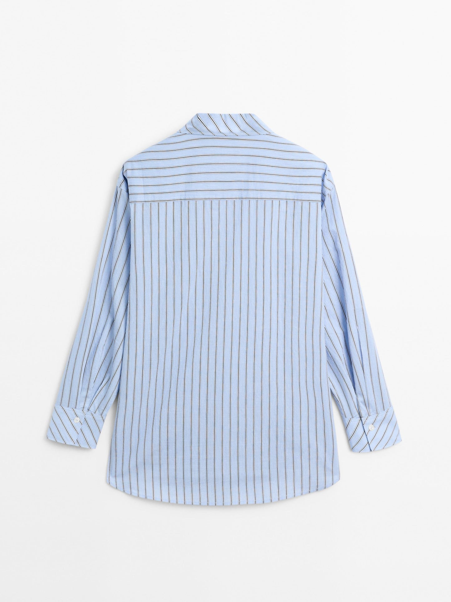 Striped cotton blend shirt