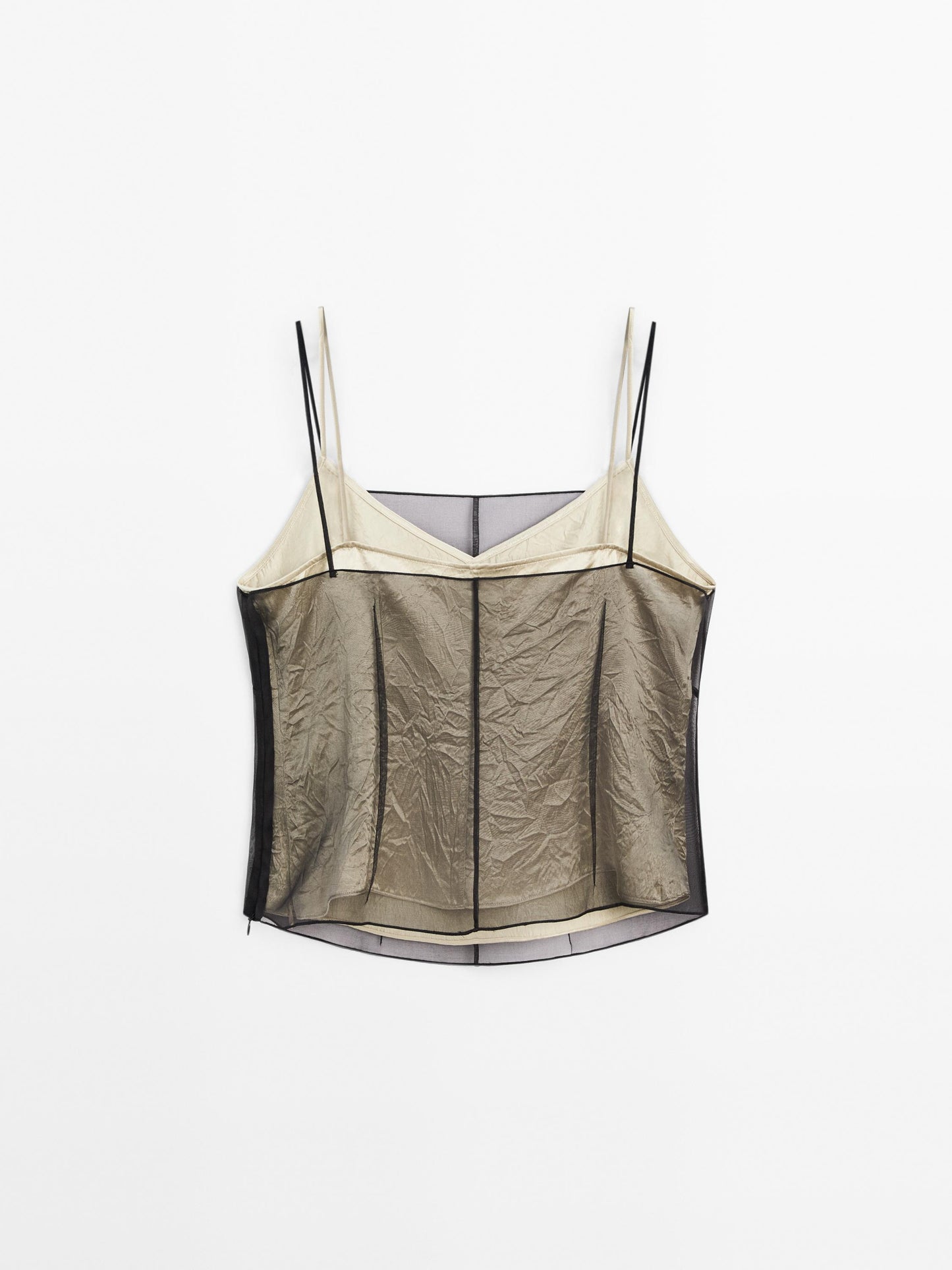Double-layer organza top