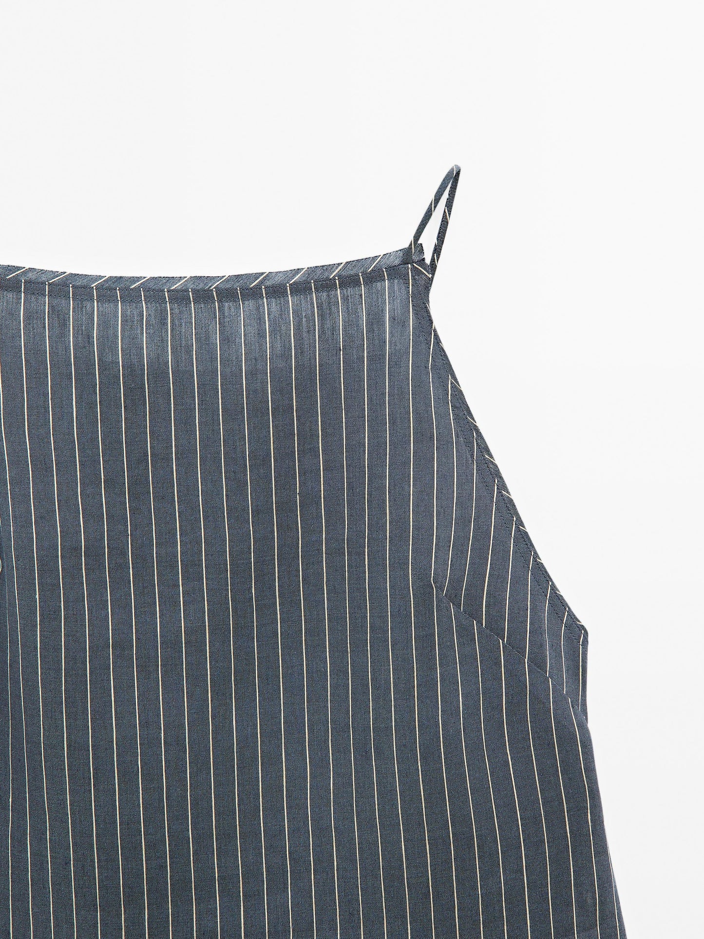 Striped linen blend halter top
