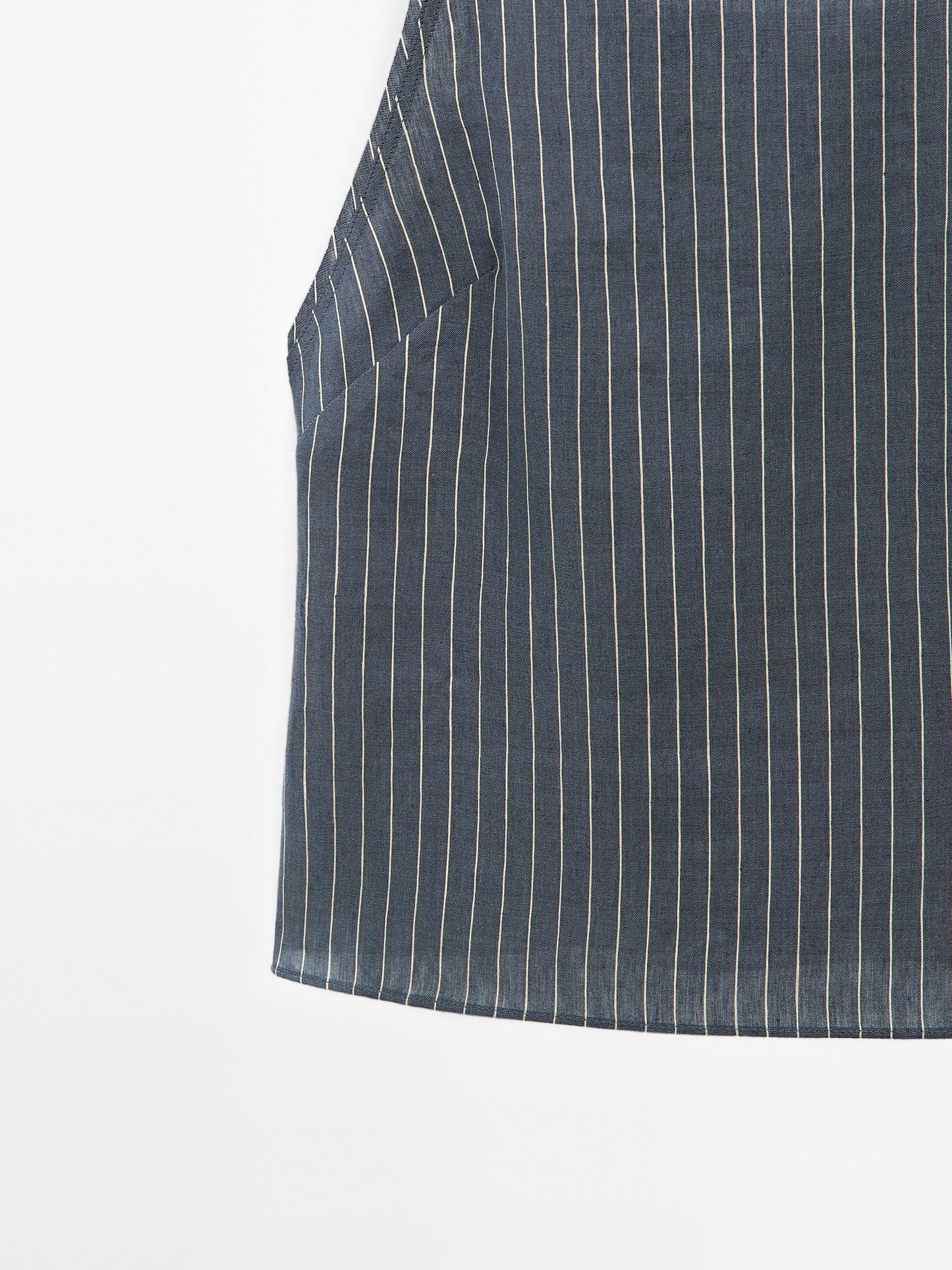 Striped linen blend halter top
