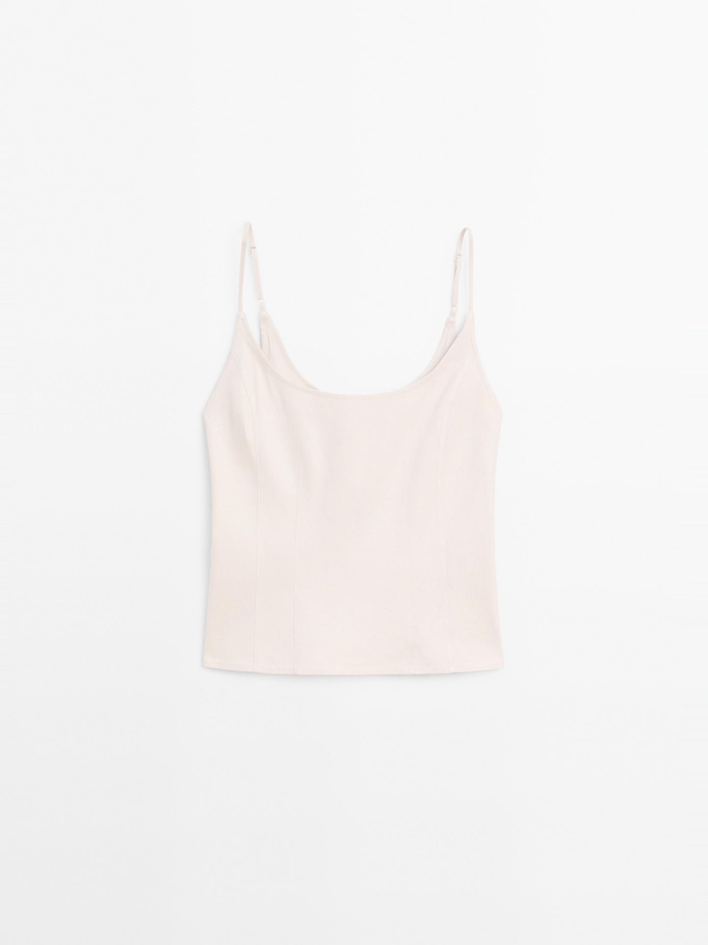 Strappy linen blend top