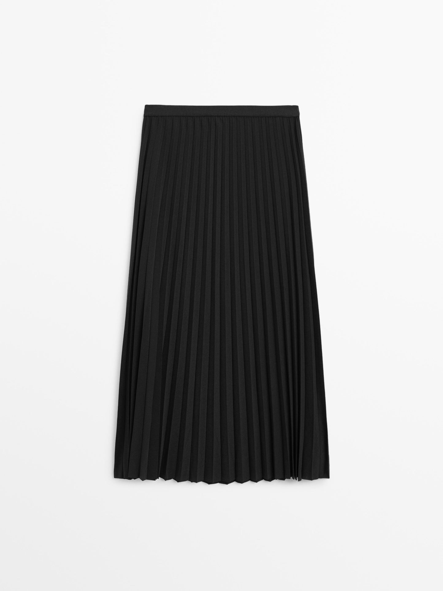 Long pleated flared skirt