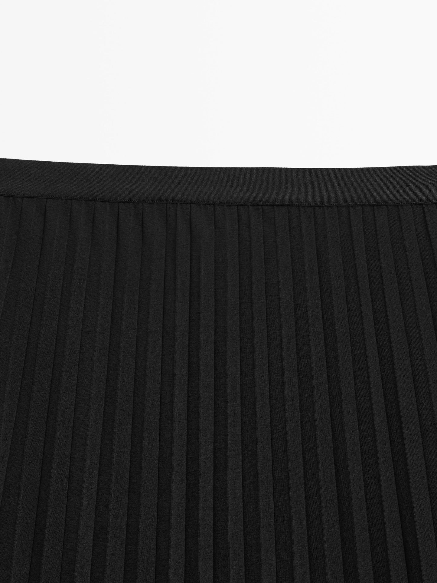 Long pleated flared skirt