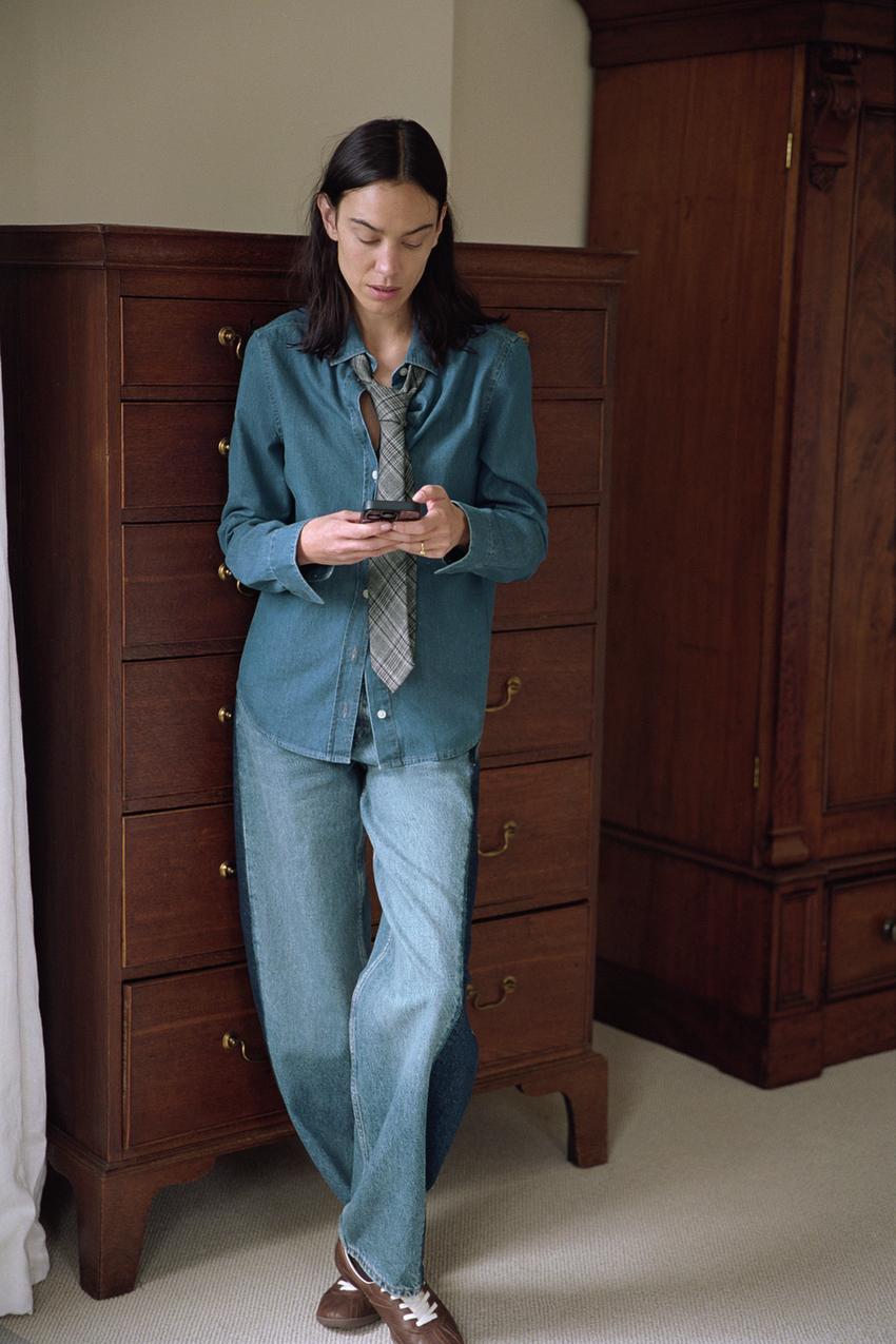 Zw Collection Slim Denim Shirt