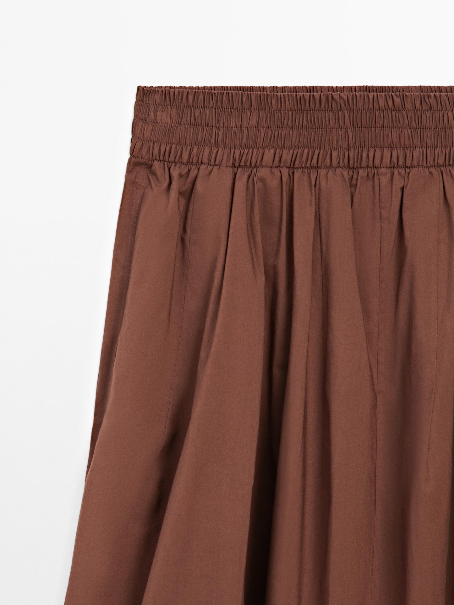 Flounce midi skirt with ribbon details