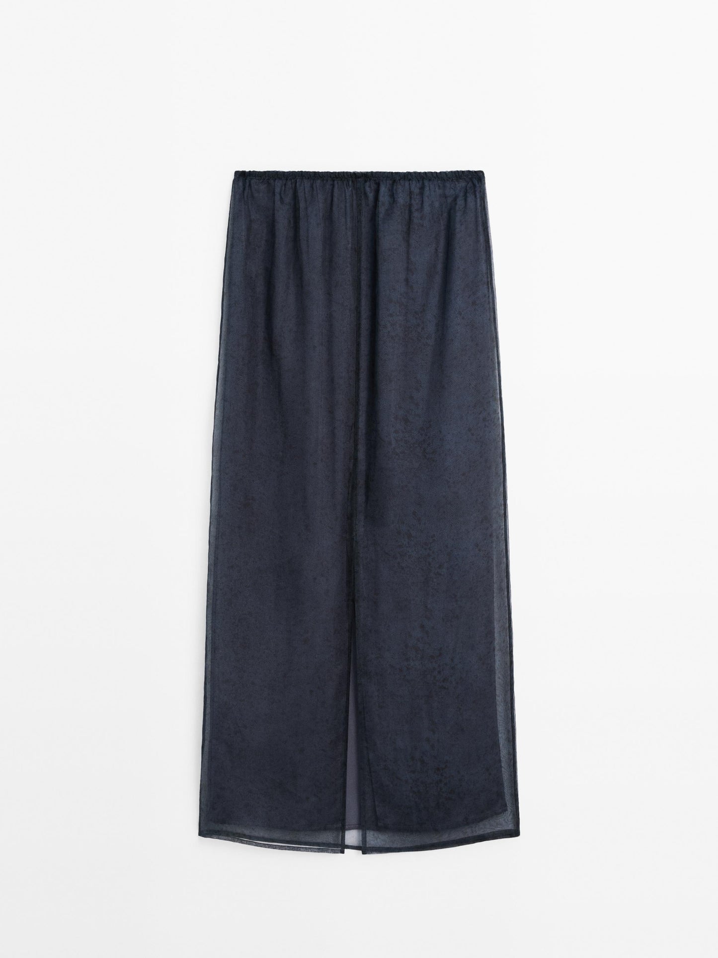 100% mulberry silk organza midi skirt
