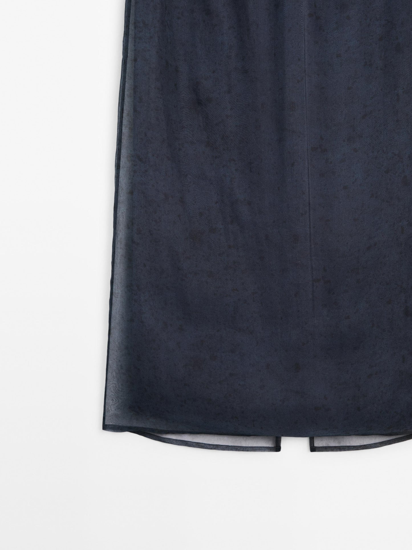 100% mulberry silk organza midi skirt
