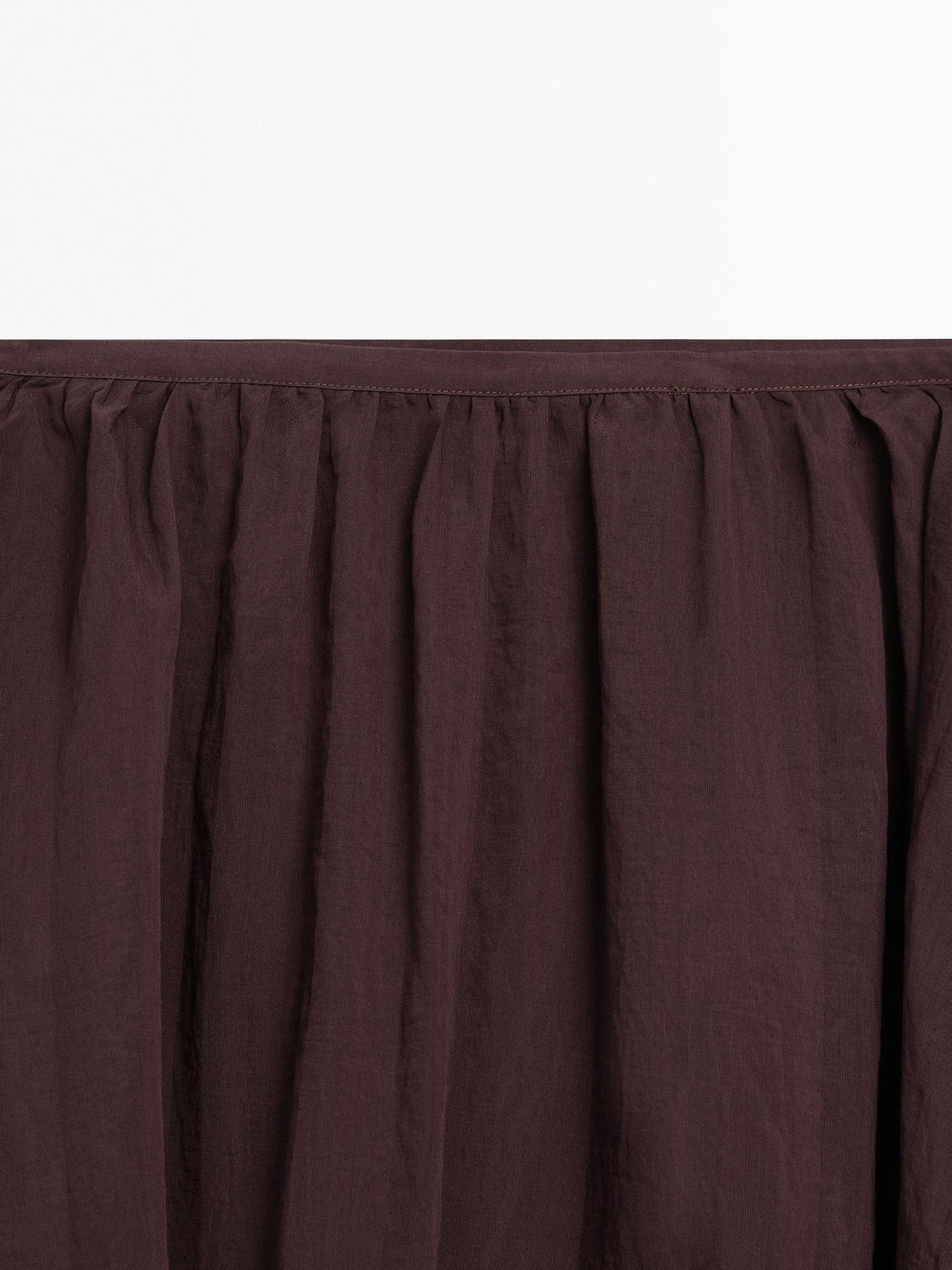 Pleated balloon midi skirt
