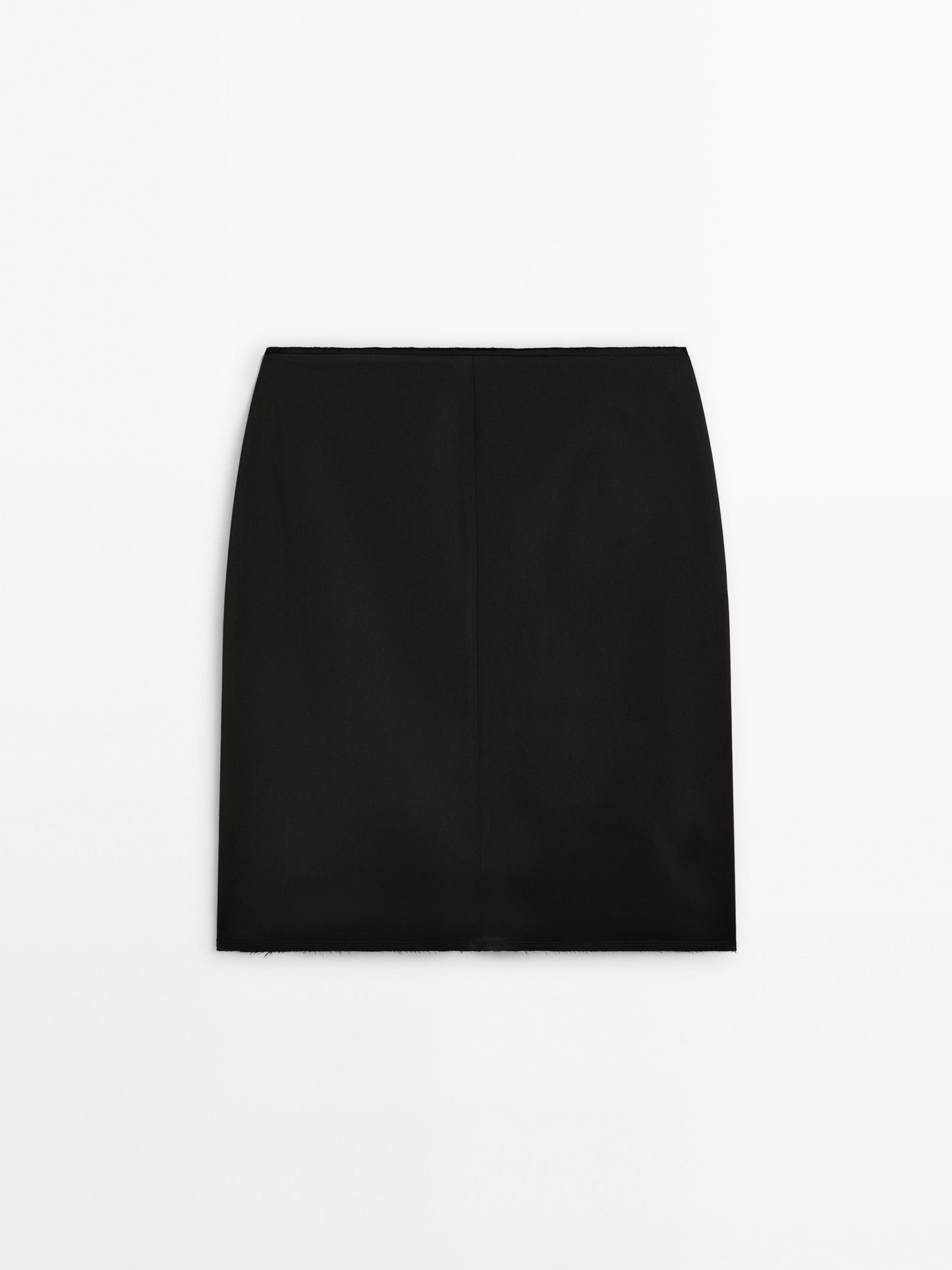 Satin midi skirt