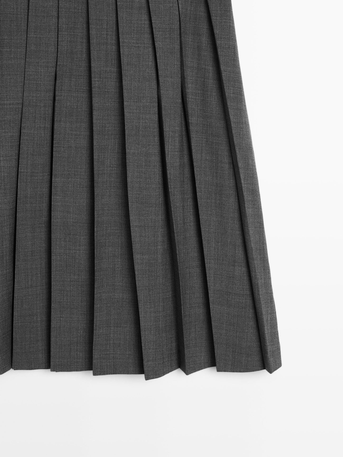 Midi skirt with box pleats
