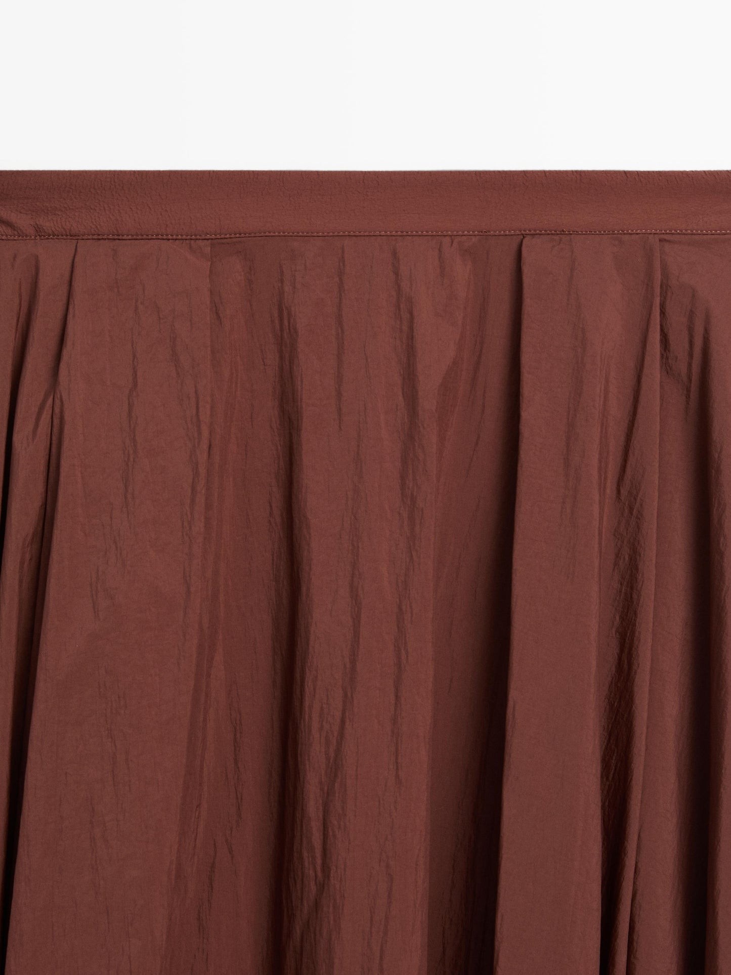 Pleated technical midi skirt