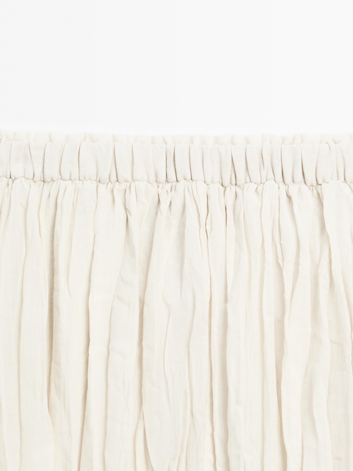 Flared pleated midi skirt