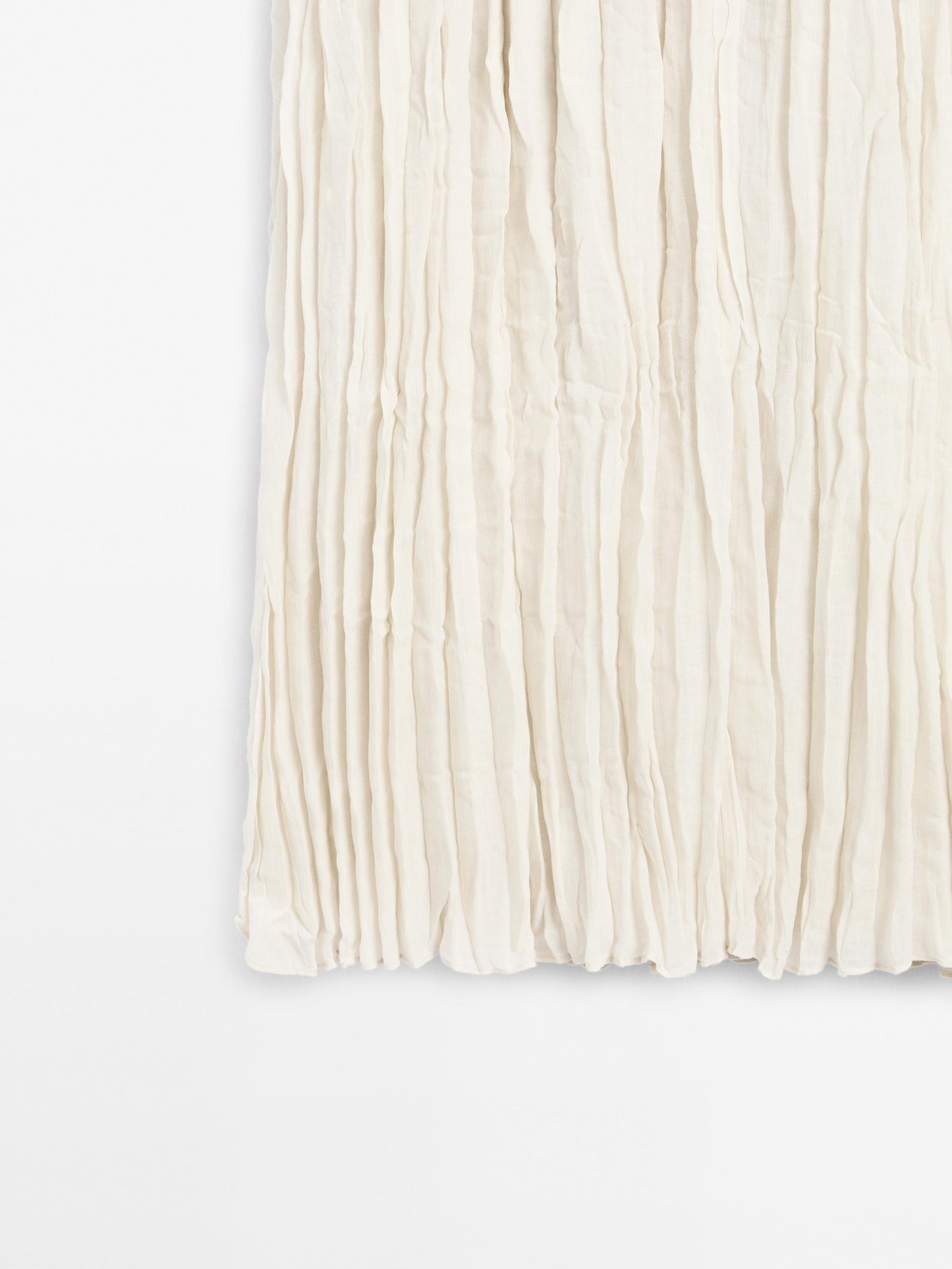 Flared pleated midi skirt