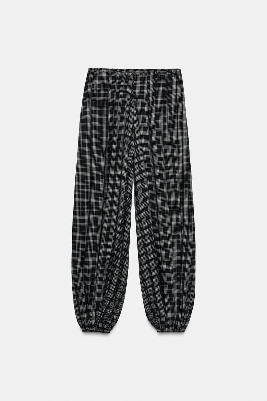 Zw Collection Checked Bloomer Trousers