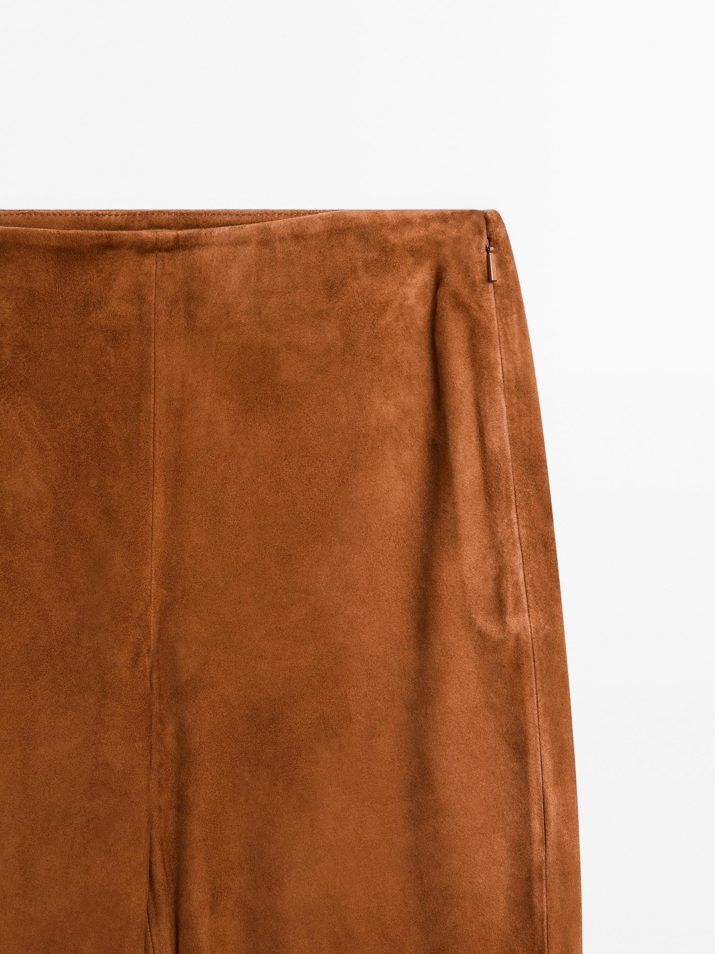 Flared suede leather trousers