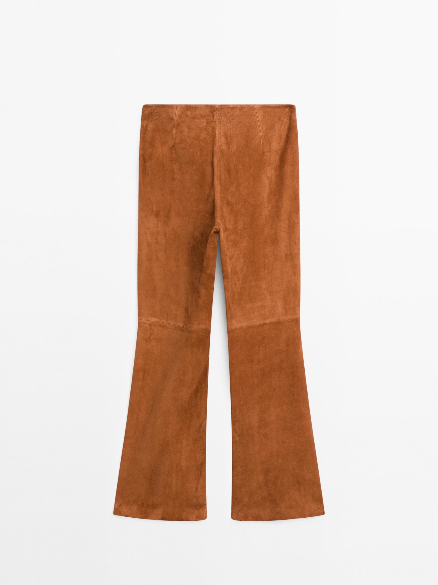 Flared suede leather trousers