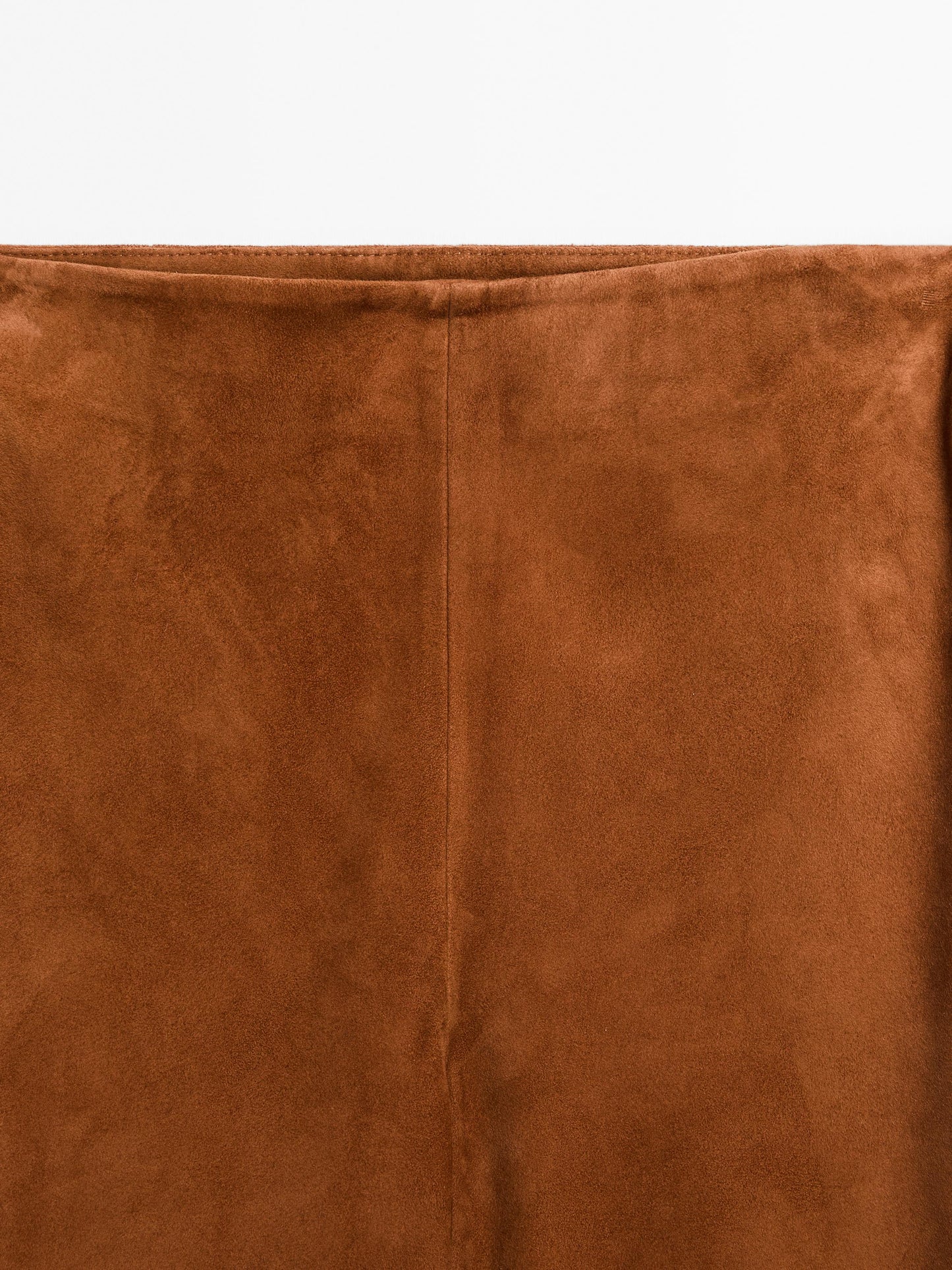 Flared suede leather trousers