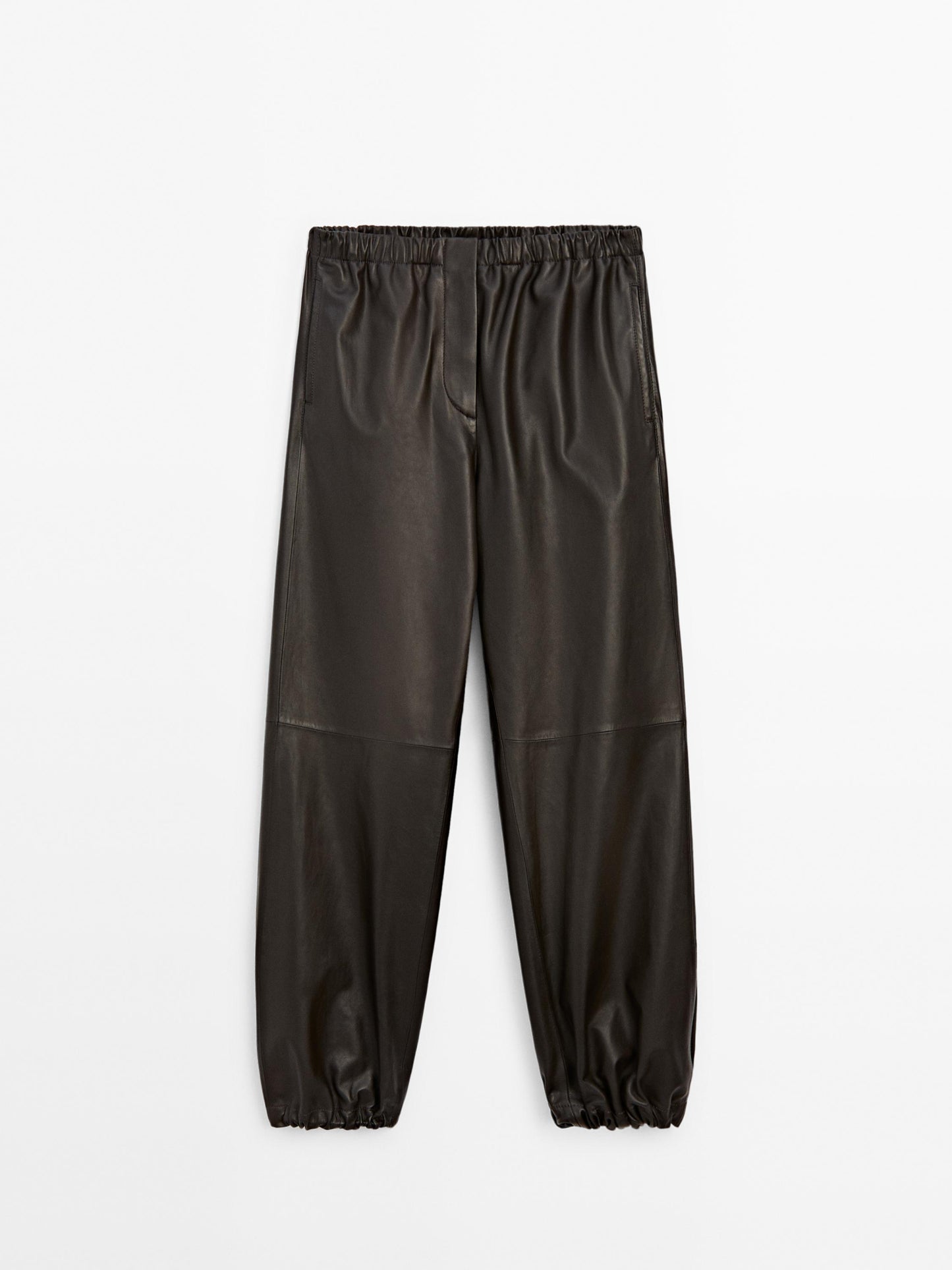 Nappa leather parachute trousers