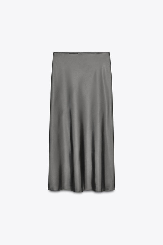 Satin Midi Skirt