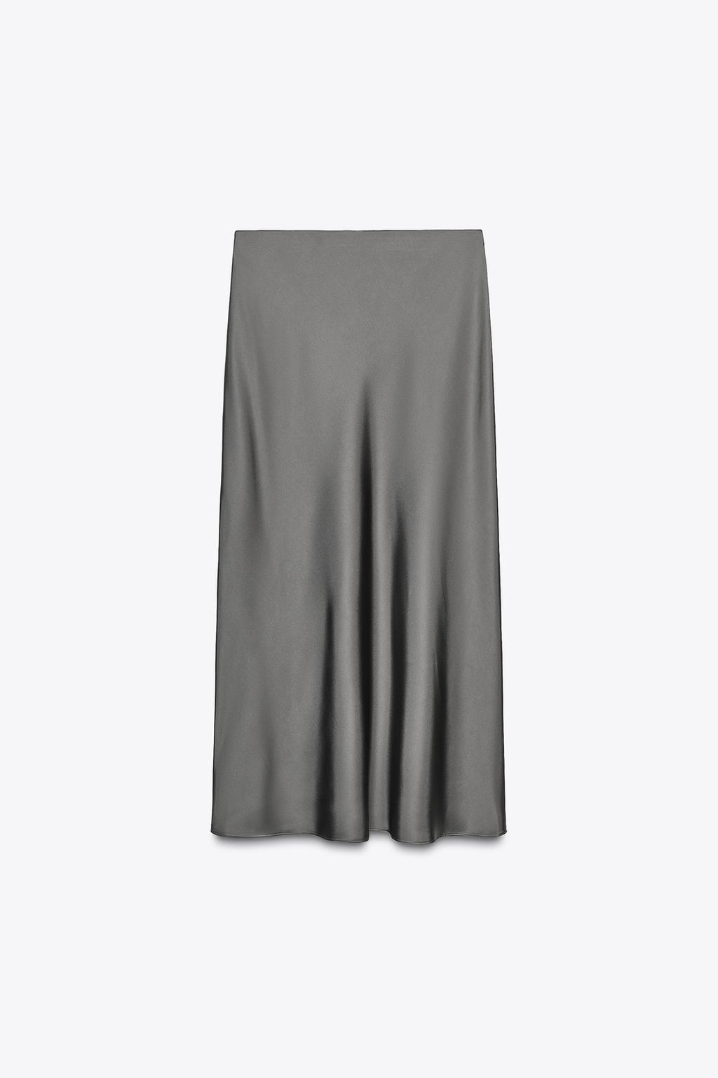 Satin Midi Skirt