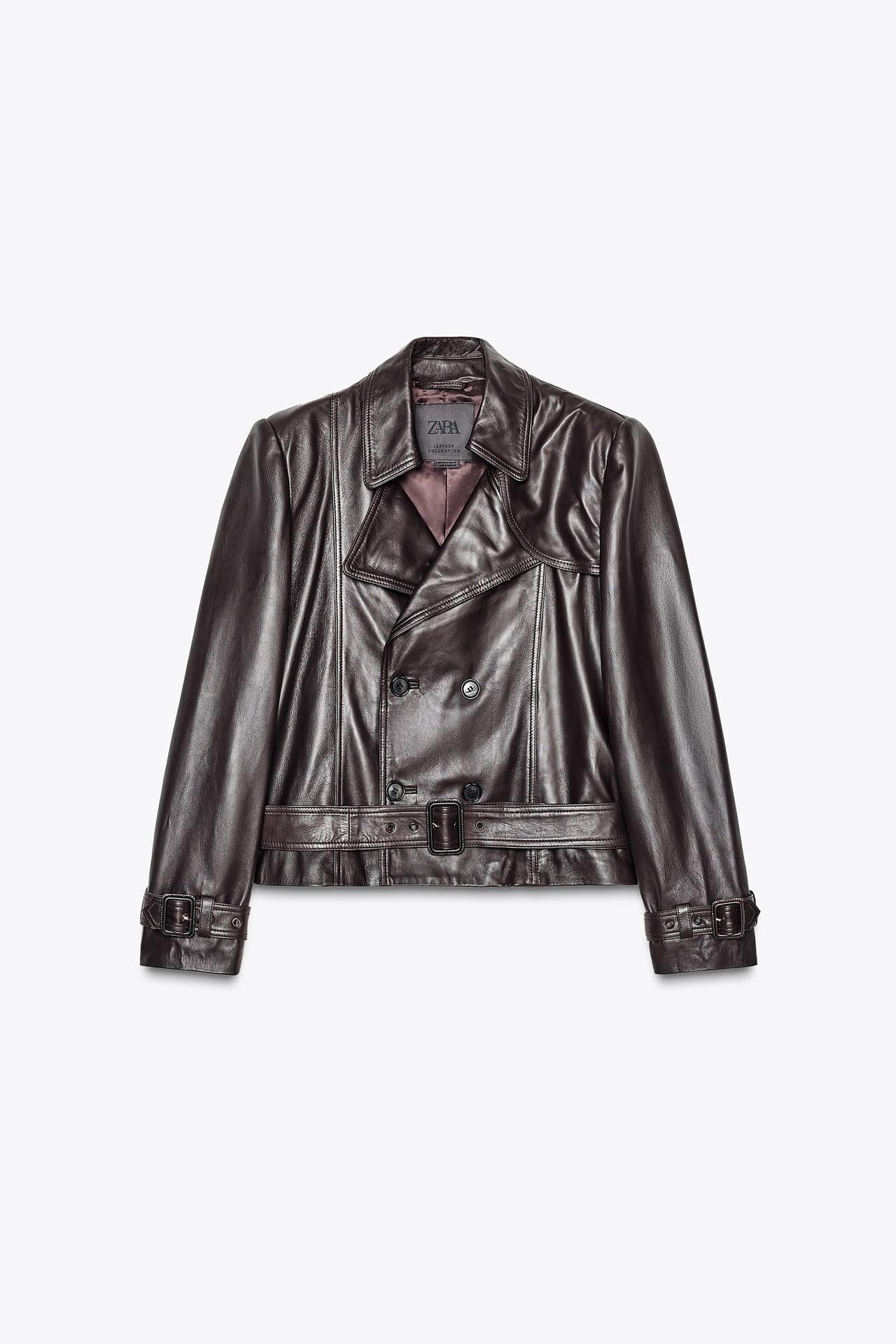 100% leather biker jacket ZW Collection limited edition