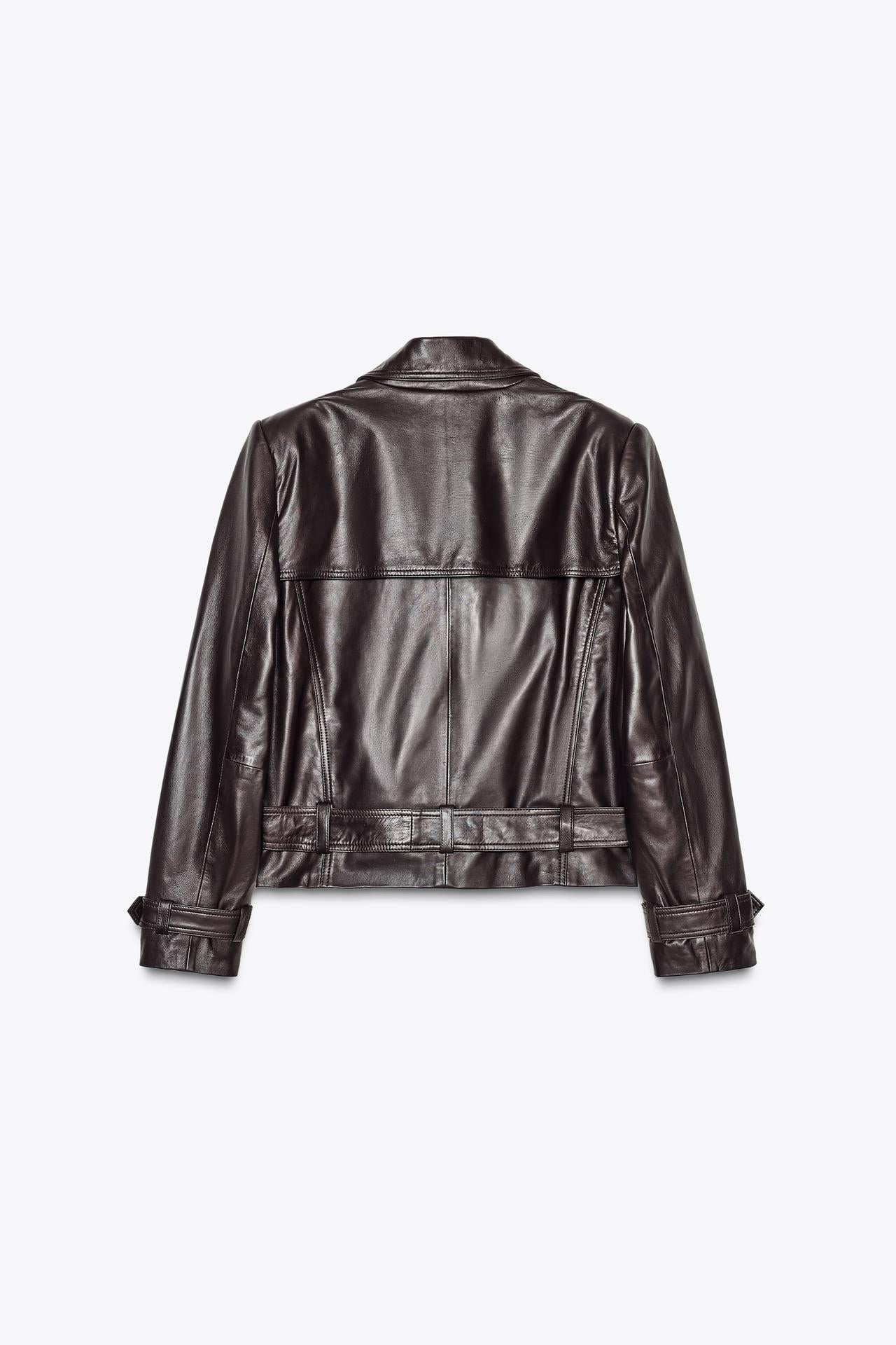 100% leather biker jacket ZW Collection limited edition
