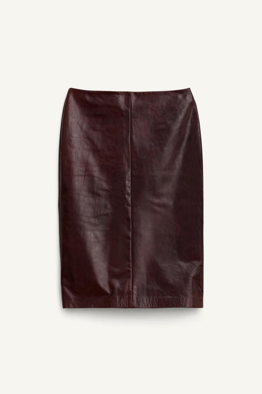 Limited Edition 100% Leather Straight Skirt
