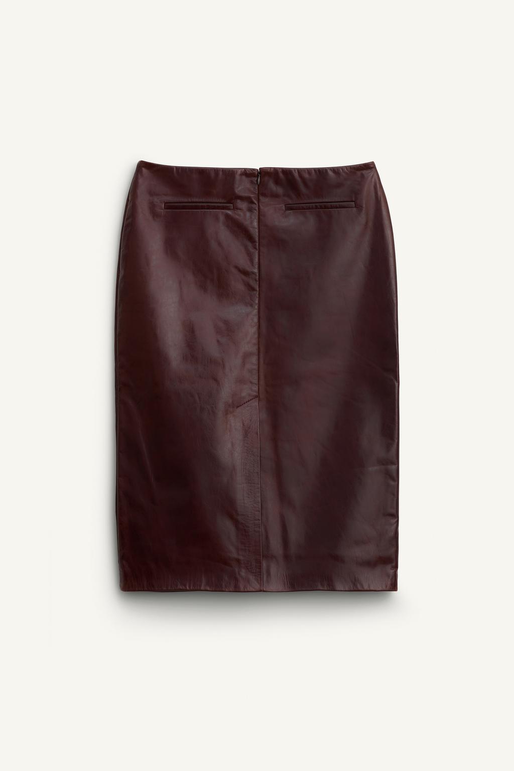 Limited Edition 100% Leather Straight Skirt
