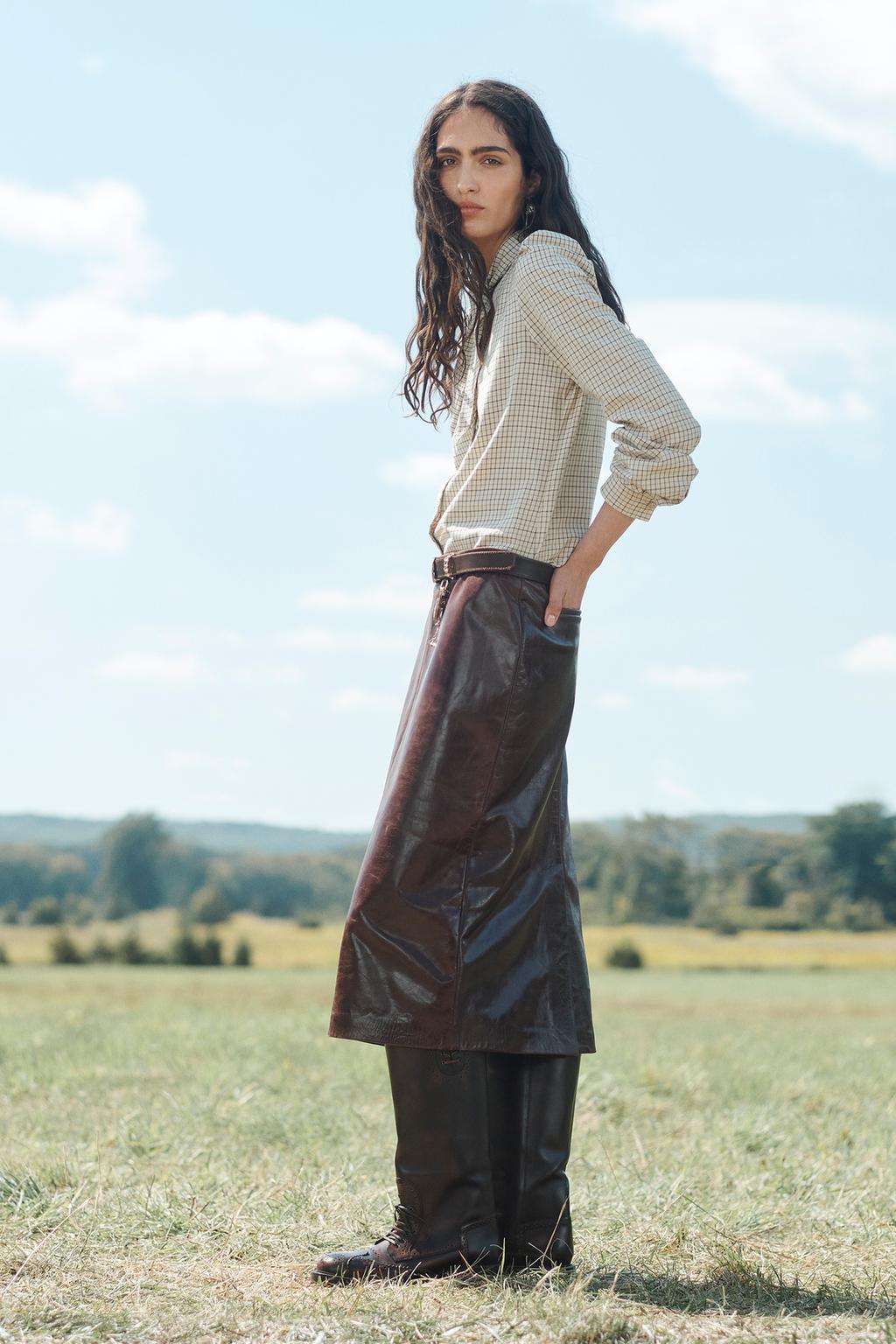 Limited Edition 100% Leather Straight Skirt