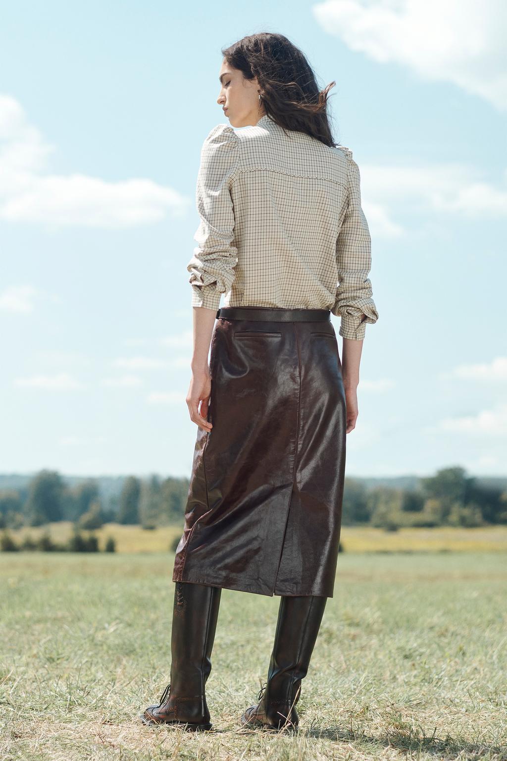 Limited Edition 100% Leather Straight Skirt
