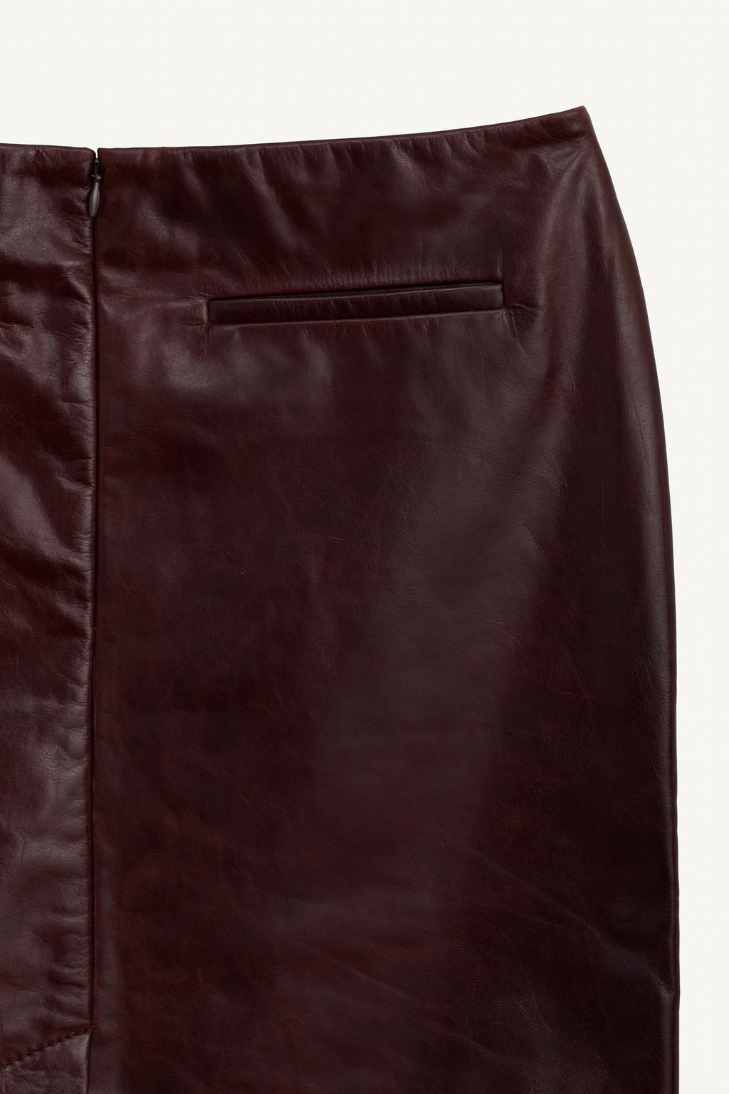 Limited Edition 100% Leather Straight Skirt