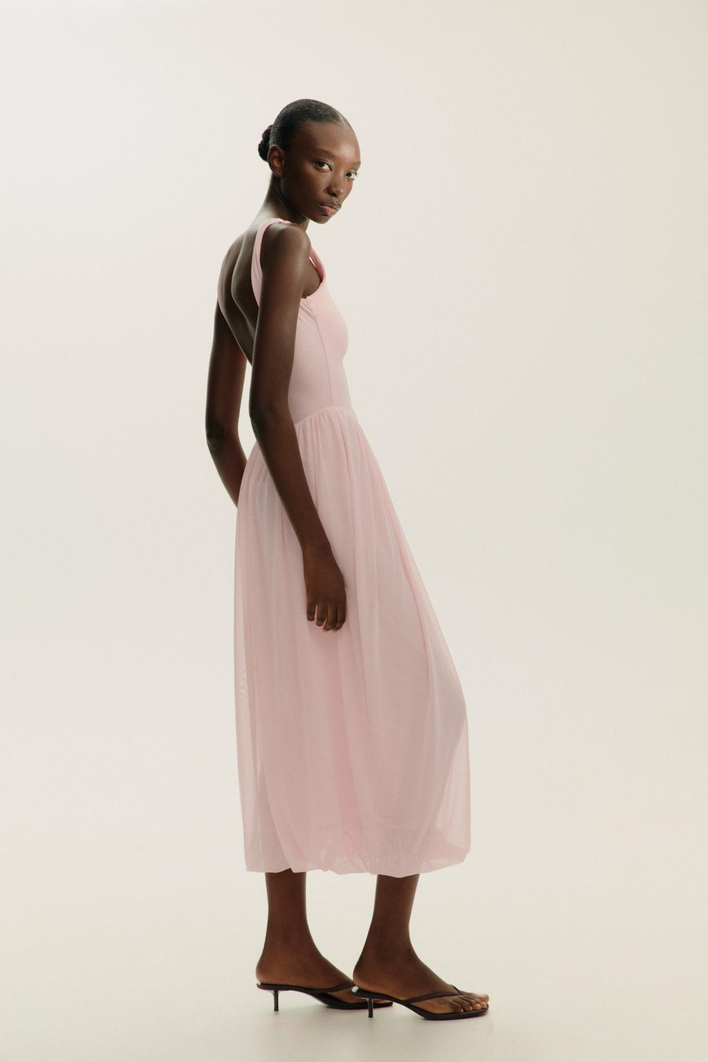 Contrast Tulle Dress