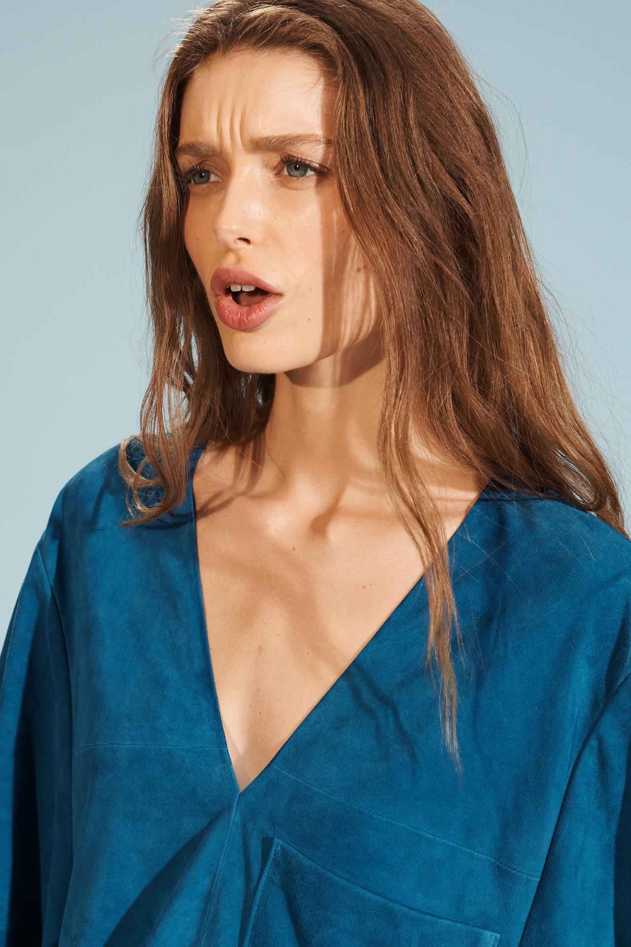 Limited Edition Suede Leather Kaftan Dress