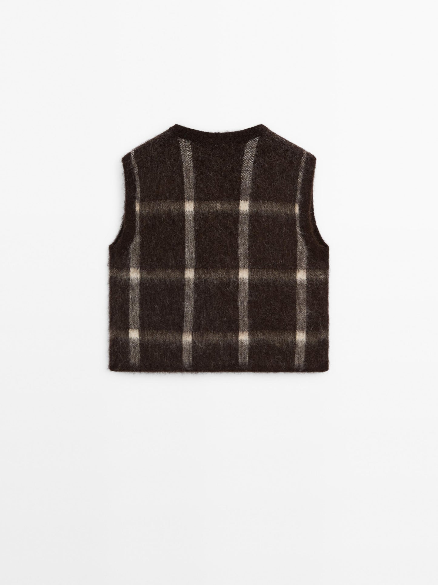 Wool blend knit vest