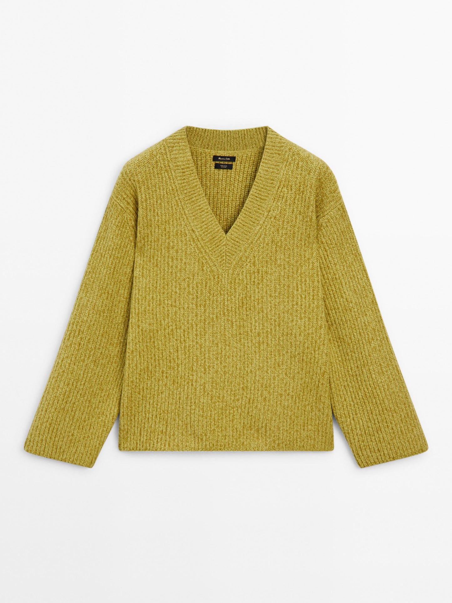 Sweater with wide V-neck