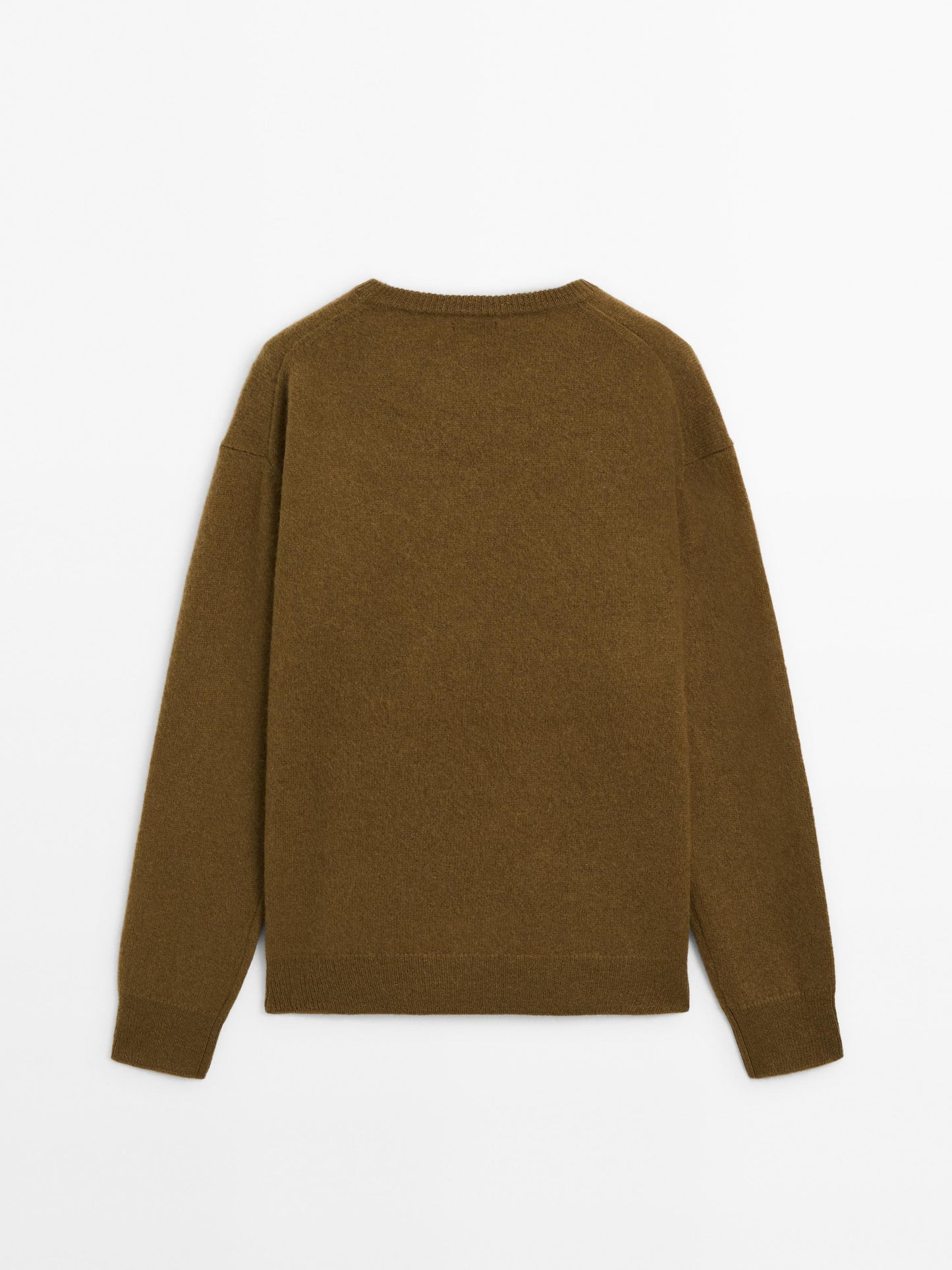 Long brushed cashmere blend sweater