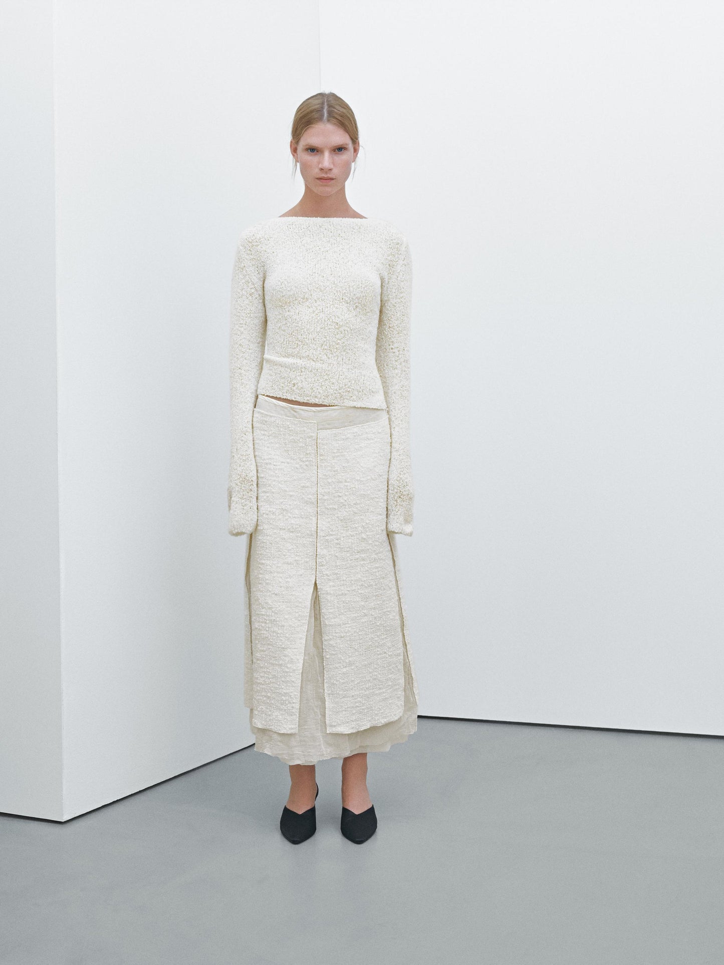 Bouclé wool blend sweater